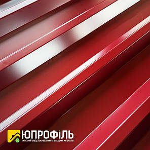 Профнастил несучий НС 44, профнастил НС-44 червоний, покрівельний профнастил НС-44 червоний RAL 3011 0.42, фото 2