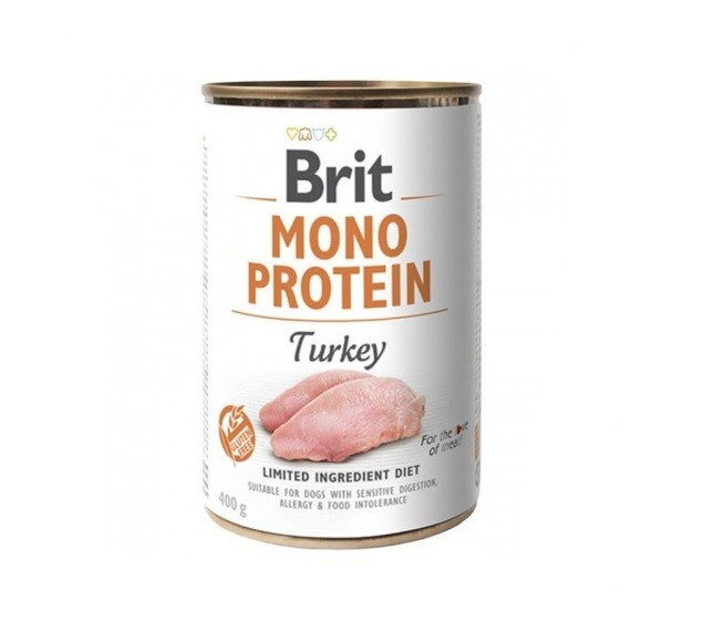 Консерви для собак Brit Mono Protein Turkey з індички 400 г