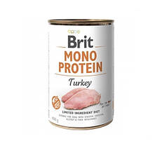 Консерви для собак Brit Mono Protein Turkey з індички 400 г