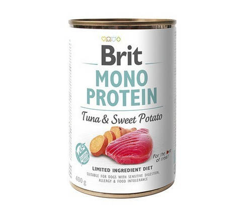 Консерви для собак Brit Mono Protein Tuna/Sweet Potato з тунцем і бататом 400 г, фото 2