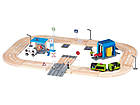 Дерев'яна залізниця PlayTive Junior "Автобан" 57 деталей Німеччина Ikea Lillabo, фото 6