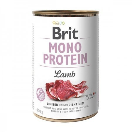 Консерви для собак Brit Mono Protein Lamb з ягням 400 г