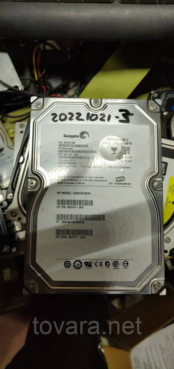 Жорсткий диск Вінчестер HDD 250 Gb / Гб Seagate Barracuda ES.2 ST3250310NS 3.5" SATA2 No 20221021