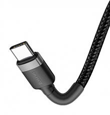 Кабель для зарядки телефона/ смартфона Baseus DP 2.0 Type-C 3А 1 м 60 Вт Сірий/ Чорний (CATKLF-GG1), фото 6