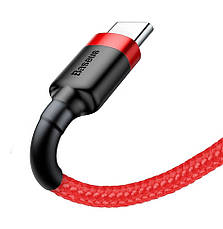Кабель для зарядки телефона/ смартфона Baseus Cafule USB-Type-C 3А 50см Червоний (CATKLF-A09), фото 6