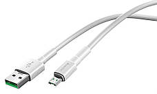 Кабель для зарядки телефона/ смартфона Baseus Mini USB - microUSB 1 м 4 А Білий (CAMSW-D02), фото 3