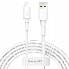 Кабель для зарядки телефона/ смартфона Baseus Mini USB-Type-C 3A 1м Білий (CATSW-02), фото 1