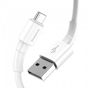 Кабель для зарядки телефона/ смартфона Baseus Mini USB-Type-C 3A 1м Білий (CATSW-02), фото 3