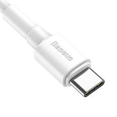 Кабель для зарядки телефона/ смартфона Baseus Mini USB-Type-C 3A 1м Білий (CATSW-02), фото 4