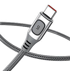 Кабель для зарядки телефона/ смартфона Baseus USB - Type-C 5 A 1 м Сріблястий (CATSS-A0S), фото 4