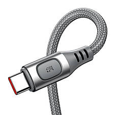 Кабель для зарядки телефона/ смартфона Baseus USB - Type-C 5 A 1 м Сріблястий (CATSS-A0S), фото 5
