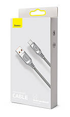 Кабель для зарядки телефона/ смартфона Baseus USB - Type-C 5 A 1 м Сріблястий (CATSS-A0S), фото 6