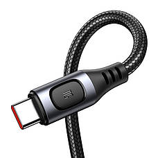 Кабель для зарядки телефона/ смартфона Baseus USB - Type-C 5 A 1 м Fast Charge Сірий (CATSS-A0G), фото 4