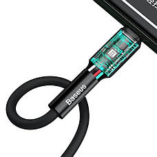 Кабель для зарядки телефона/ смартфона Baseus Silica Gel USB - Lightning 2.4 А 1 м Чорний (CALGJ-01), фото 4
