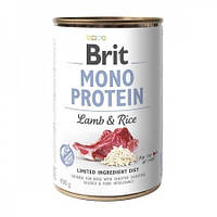 Консервы для собак Brit Mono Protein Lamb/Rise с ягненком и темным рисом 400 г