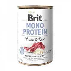 Консерви для собак Brit Mono Protein Lamb/Rise з ягням і темним рисом 400 г