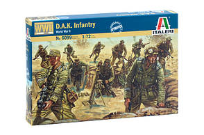 Набір пластикових фігур WWII DAK INFANTRY NORTH AFRICA. 1/72 ITALERI 6099