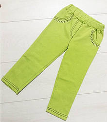 Лосини утеплені для дівчинки, салатові, Stephanie