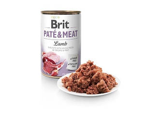 Консерви для собак Brit Paté & Meat Lamb (ягня) 400 г, фото 1