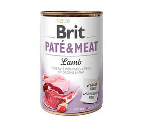 Консерви для собак Brit Paté & Meat Lamb (ягня) 400 г, фото 3