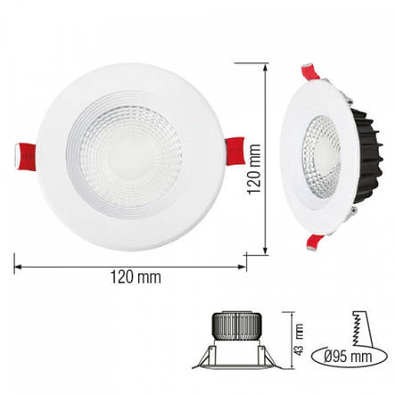 Світильник світлодіодний вбудований Horoz Electric VANESSA-10 10 W 6400 K 824 Лм (016-044-0010-010), фото 3