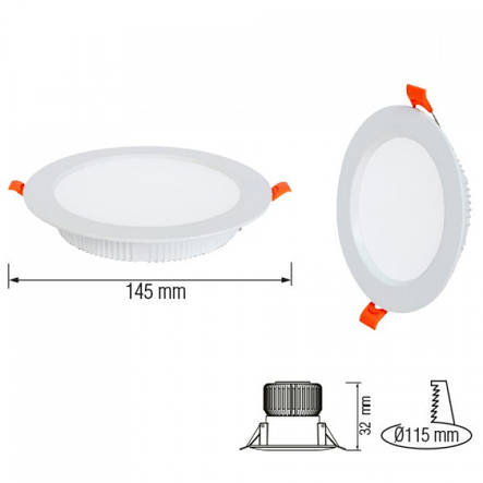 Світильник світлодіодний вбудований Horoz Electric ALEXA-20 20 W 7000 К 1500 Лм (016-048-0020-010), фото 3