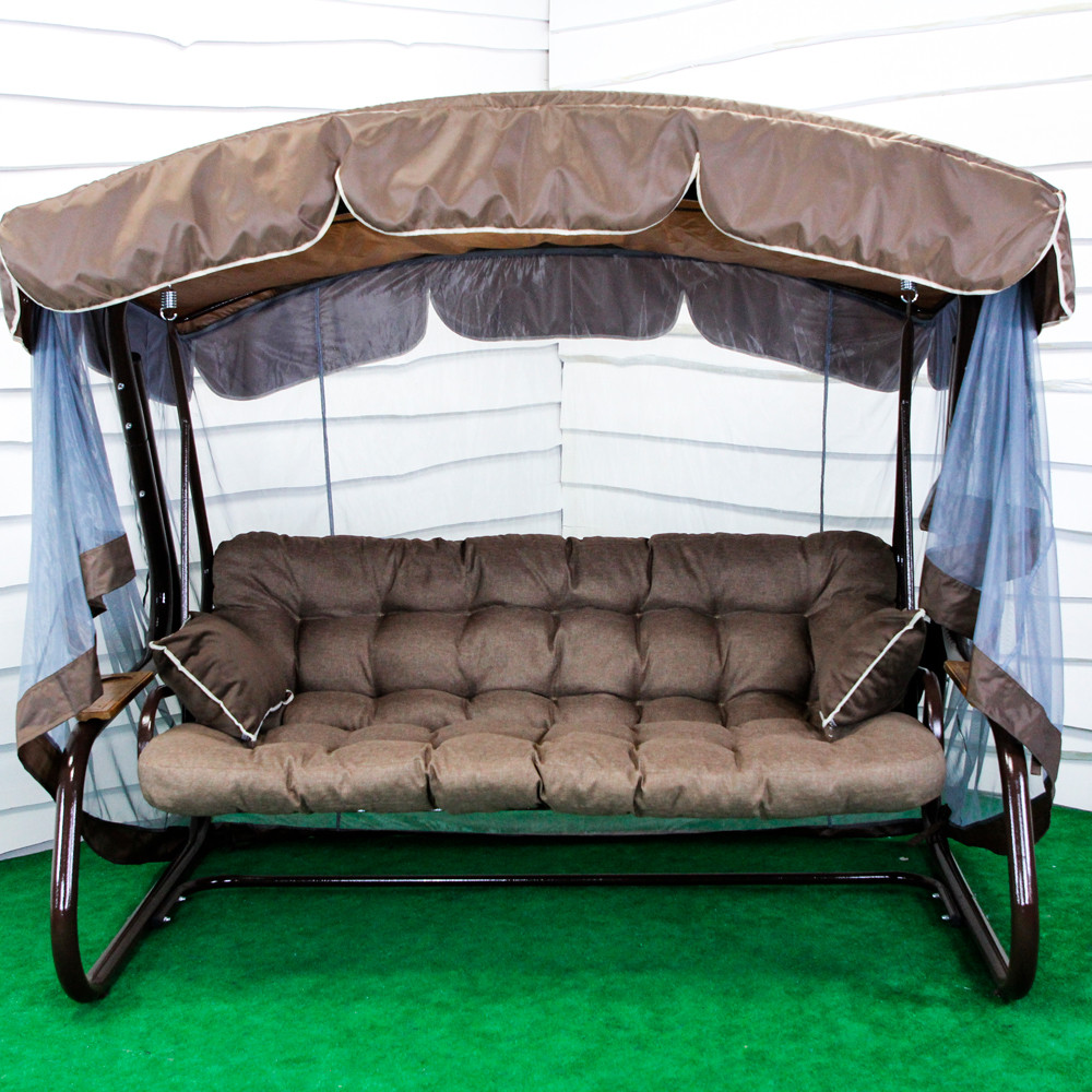 Гойдалки садові GreenGard Аланія Air Гойдалка з відкидною спинкою та москітною сіткою "Безкоштовна доставка", фото 1