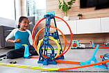 Набір Гот Вілс Track builder Потрійна петля / Hot Wheels Track Builder Unlimited Triple Loop Kit, фото 4