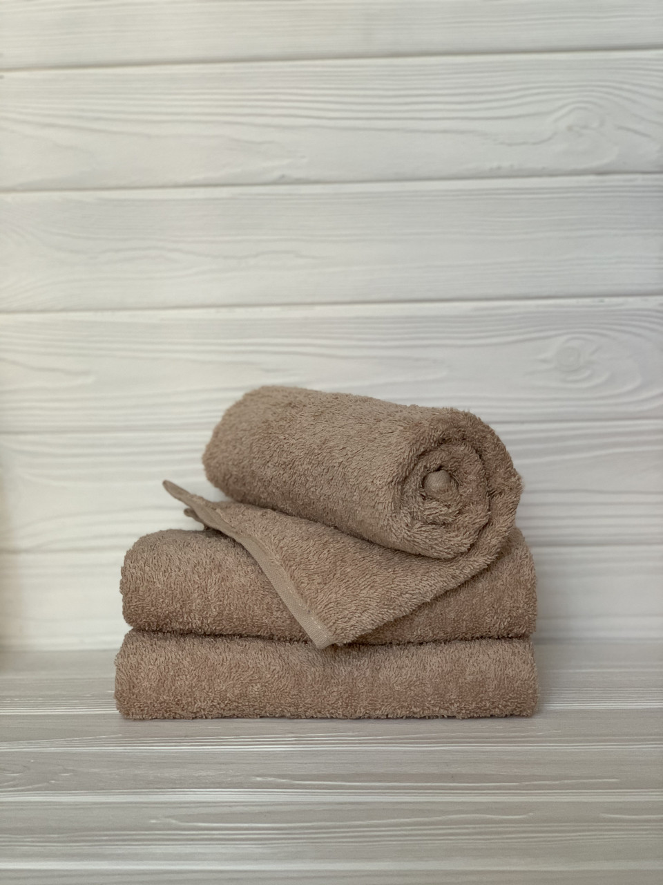 Махровий рушник для рук горіховий, 40*70 см, Туркменістан, 430 гр\м2, фото 1