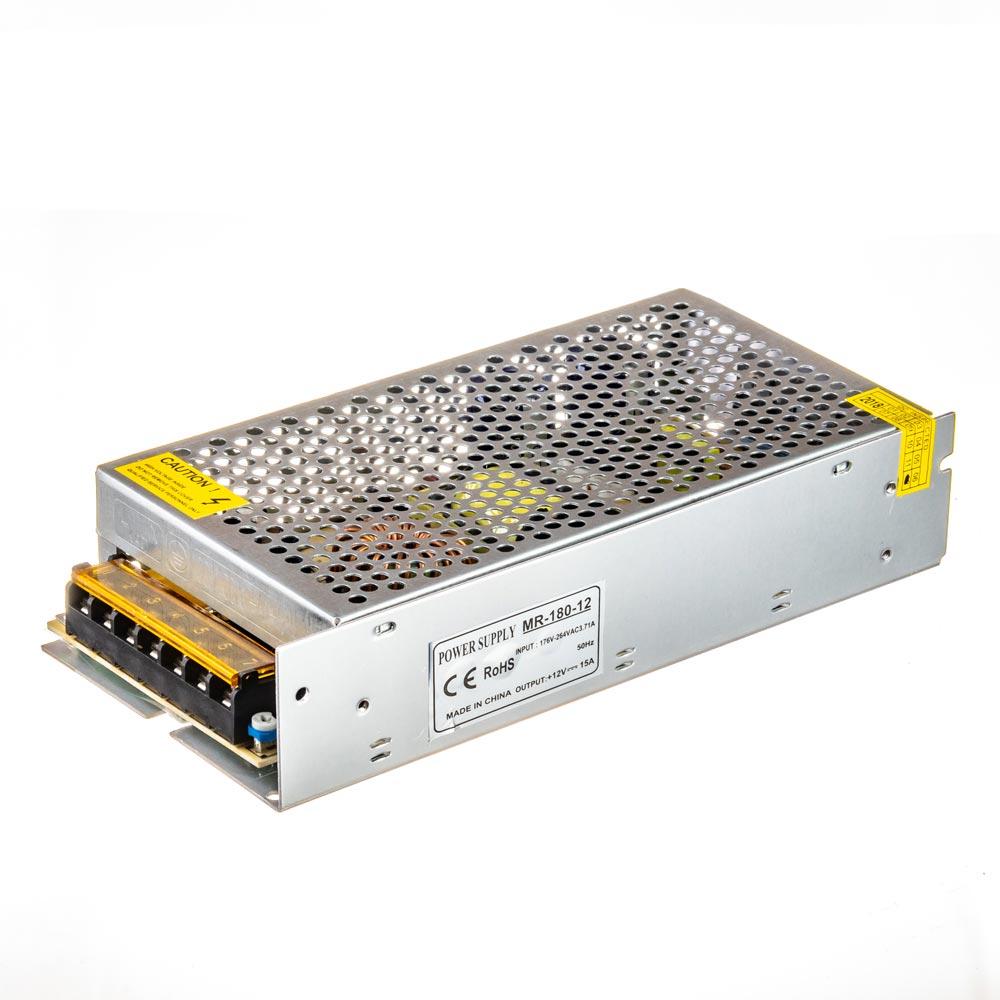 Led блок питания 12В MR/15A 180 Bт IP 20 (Блок живлення 12в, Трансформатор 12в)