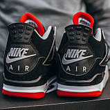 Кросівки чоловічі Nike Air Jordan 4 Retro White (найк аїр джордан білі), фото 5