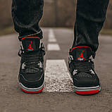 Кросівки чоловічі Nike Air Jordan 4 Retro White (найк аїр джордан білі), фото 8