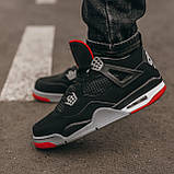 Кросівки чоловічі Nike Air Jordan 4 Retro White (найк аїр джордан білі), фото 9