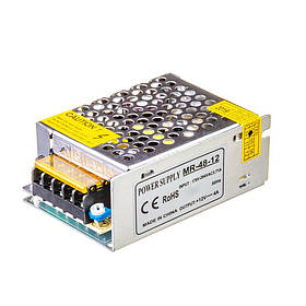 Led блок питания 12В MR/4A 48 Bт IP 20 (Блок живлення 12в, Трансформатор 12в)