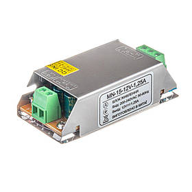 Led блок питания 12В MN/1.25A 15 Bт IP 20 (Трансформатор 12в,  Блок живлення 12в)