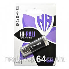 Флеш-накопитель USB 64GB Hi-Rali Rocket Series Black (HI-64GBVCBK)