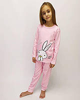 Пижама девочке розовая зайка 110-116