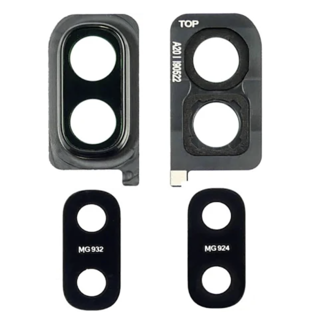 Скло камери Samsung A305F Galaxy A30 2019/A405F, з рамкою чорного кольору