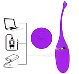 Віброяйце з пультом, вібро яйце з плавцем USB, інтимні іграшки стимулятори, фото 2