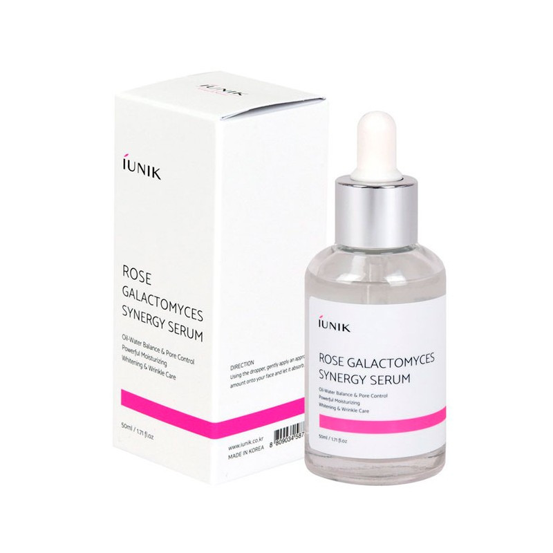 Iunik Rose Galactomyces Synergy Serum Сироватка з рожевою водою і екстрактом галактомисиса, 50 мл