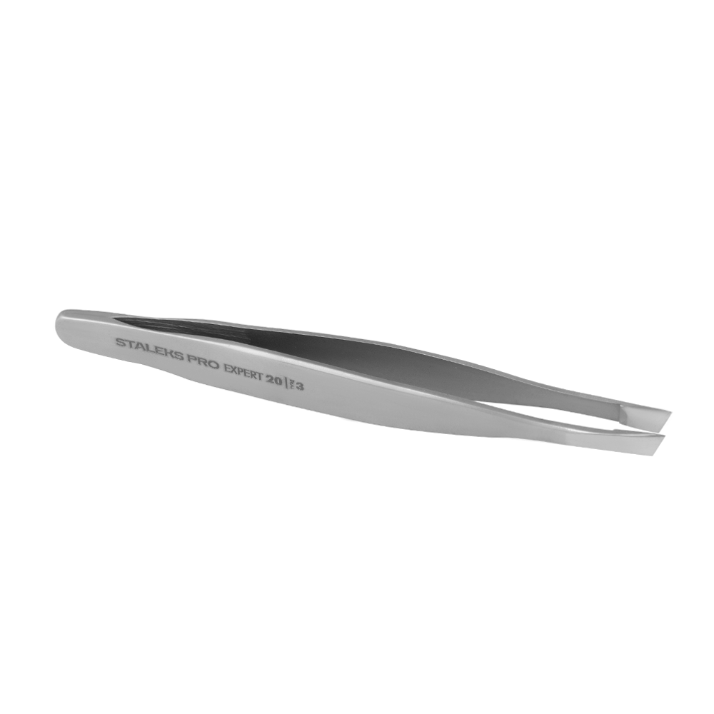 Пінцет для брів STALEKS EXPERT 20 TYPE 3 (широкі скошені краї)