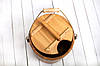 Відро дубове для лазні 15 літрів із кришкою та черпаком 0.5 л., фото 7