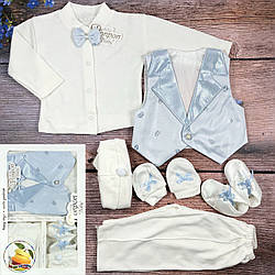 Хрестильний набір одягу для хлопчика Розмір: 0-3 місяці (01267)