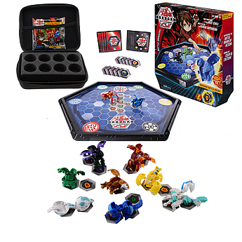 Бакуган, Ігровий набір Bakugan Battle 8 шт. + арена + кейс, бокс для бакуганов, бакуганы, чорний