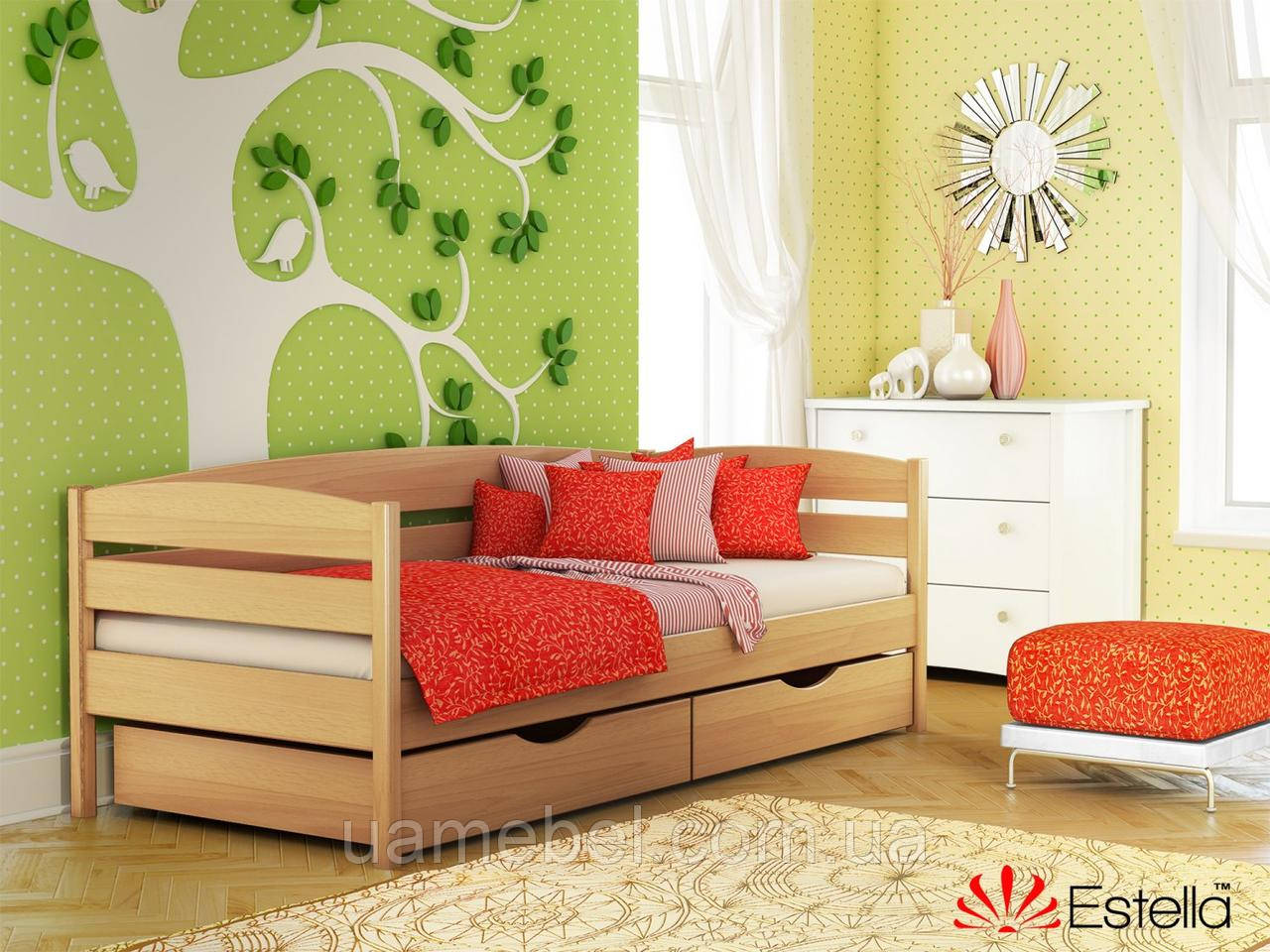 Односпальне ліжко Нота Плюс 80х190 102 Масив Л4