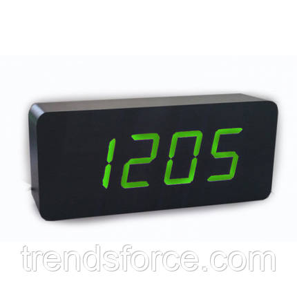 Електронні годинники Led Wooden Clock Vst 865 Зелені 183654, фото 2