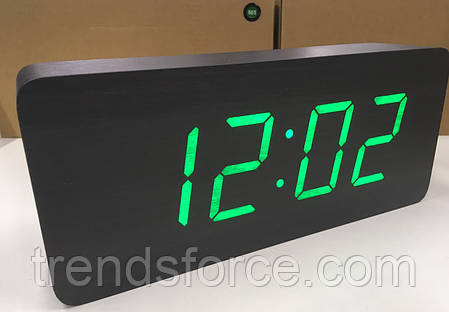 Електронні годинники Led Wooden Clock Vst 865 Зелені 183654, фото 2