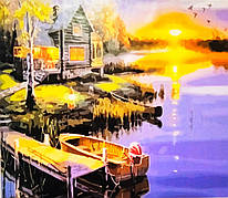 Картина за номерами "Човен на заході сонця" 40*50 (в коробці)
