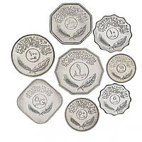 Ирак набор из 8 монет 1981-1990 AU-UNC 5, 10, 25, 50, 100, 250, 500 филс, 1 динар