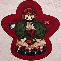 Набор для творчества Елочная игрушка из ткани Ангел красный 12*12 см (подробные фото внутри)